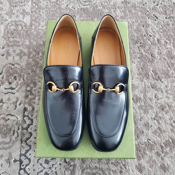 Gucci Jordaan Brixton Mister Horsebit Collapsible-Heel Leather Loafers - Picture 5 of 12